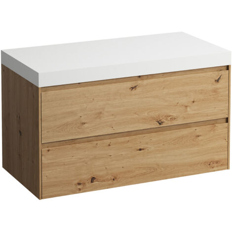 LAUFEN LANI Waschtischplatte weiß matt inklusive Unterschrank,
