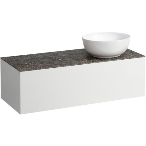 LAUFEN ILBAGNOALESSI Schubladenelement, 1 Hahnloch, Steinplatte (1/4)