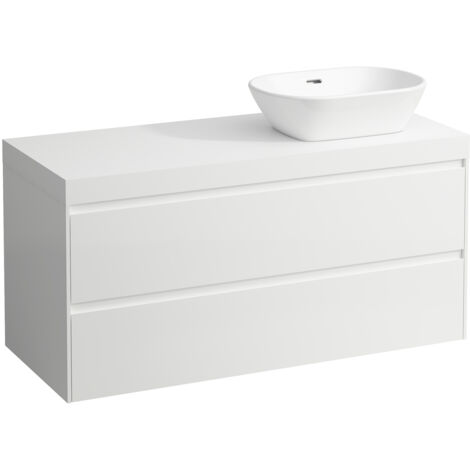 LAUFEN LANI Waschtischplatte weiß matt inklusive Unterschrank, 1