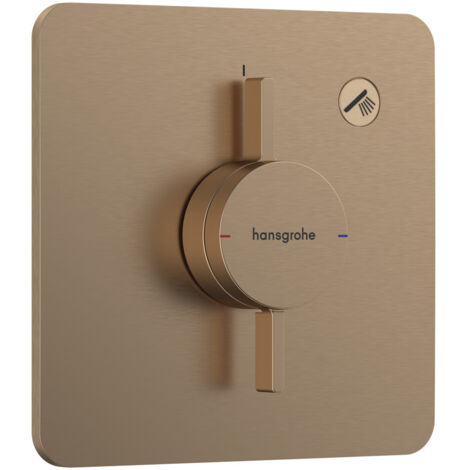 hansgrohe DuoTurn Q Mischer Unterputz für 1 Verbraucher, Bronze gebürstet mit Thermostat