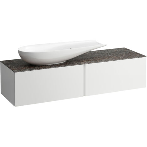 LAUFEN ILBAGNOALESSI Schubladenelement, 1 Hahnloch, Steinplatte (1/4)
