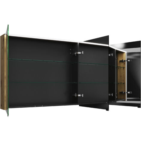 burgbad Eqio Spiegelschrank mit LED-Aufsatzleuchte, 3-türig, (1/3)