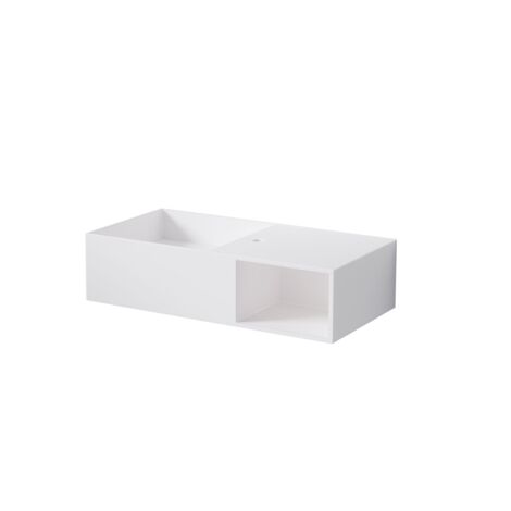 Steinberg Serie 443 Wand-Waschtisch, mit offenem Fach rechts, (1/5)
