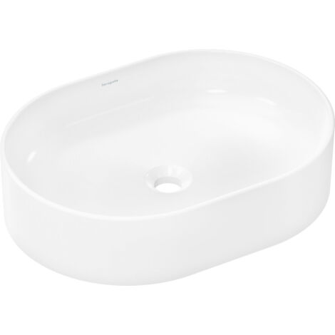 hansgrohe Xuniva U Aufsatzwaschtisch 550x400mm ohne Hahnloch und Überlauf, Weiß