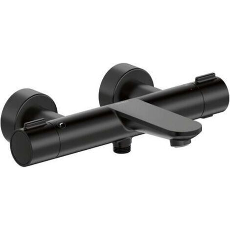Duravit Wave - Thermostat-Badewannenarmatur, schwarz matt WA5220000046