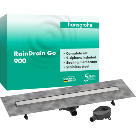 hansgrohe RainDrain Go Komplettset Duschrinne 900, rückseitig