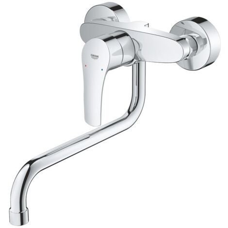 Wand-Spültischmischer Grohe Eurosmart mit Schwenkauslauf, Ausladung 276 mm, chrom - 32224003