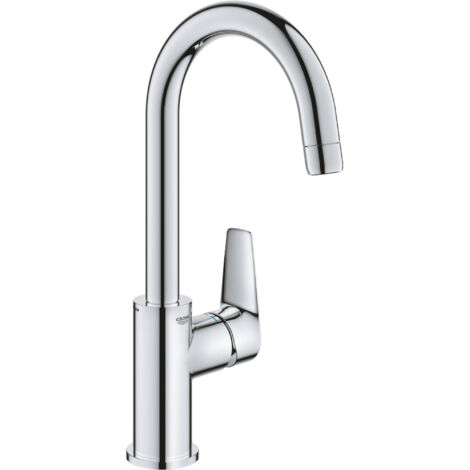 Waschtischmischer Grohe BauEdge L-Size, Ausladung 140 mm, mit Pop-Up Ablauf, chrom - 23911001
