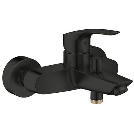 Aufputz-Wannenmischer Grohe Eurosmart, Ausladung 188 mm, matte black - 333002433
