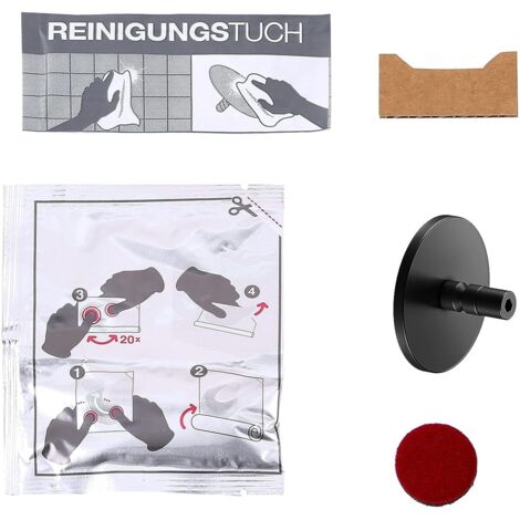 Keuco Klebe-Set 04994370501 schwarz matt, mit Rosette