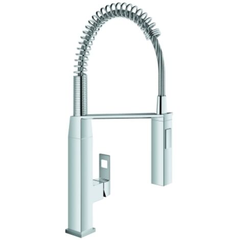 Grohe Feel Küchenarmatur – Einhebelmischbatterie Mit Profi-Brause, Chrom, 360° Drehbar, Magnetische Rückführung