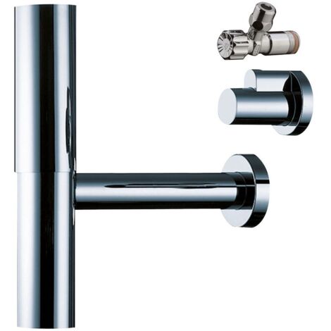hansgrohe Komplettset Siphon Flowstar 52120000 mit Eckventil, chrom
