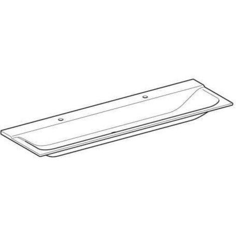 Geberit Xeno 2 Waschtisch, mit 2 Hahnlöchern und ohne Überlauf,