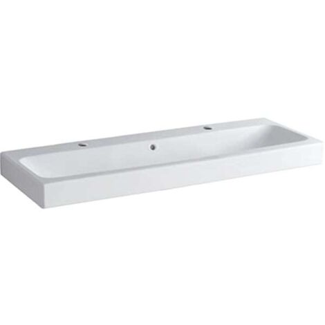Geberit iCon Waschtisch 120x48,5cm weiß, mit zwei Hahnlöchern,