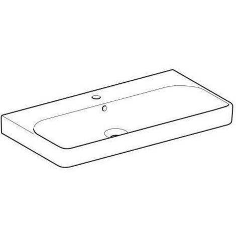 Geberit Smyle Square Waschtisch 500251, 90x48cm, mit Hahnloch und