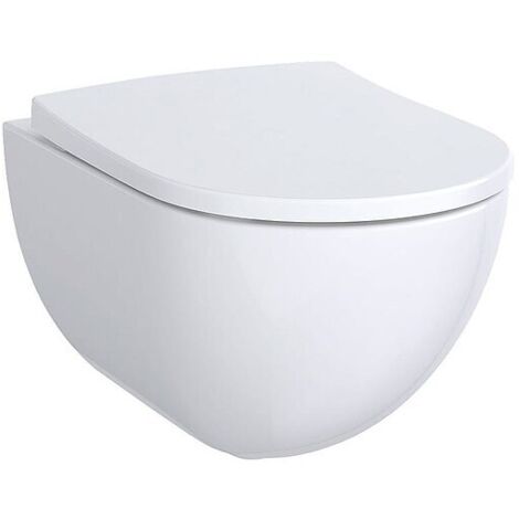 Wand-Tiefspül-WC Geberit Acanto 350 x 510 x 335 mm, spülrandlos, mit Kera-Tect, weiß - 500600018
