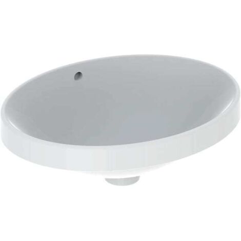 Geberit VariForm Einbauwaschtisch oval, 500x400mm, ohne Hahnloch,