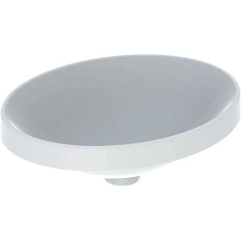 Geberit VariForm Einbauwaschtisch oval, 500x400mm, ohne Hahnloch,