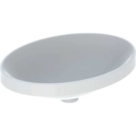 Geberit VariForm Einbauwaschtisch oval, 550x400mm, ohne Hahnloch,