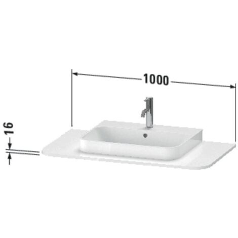 DU Happy D.2+ Konsole, mit Ausschnitt, 16x1000x550mm, Leinen