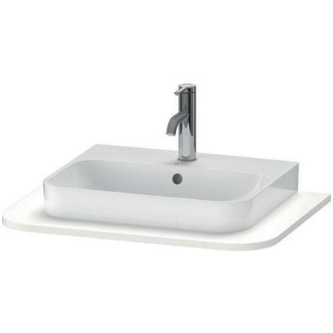 Duravit Waschtisch-Konsole Happy D.2 Plus 65x48cm, m 1 Ausschnitt, weiß supermatt