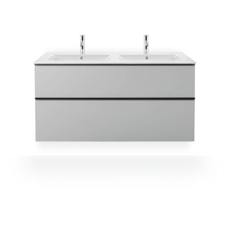 Duravit ME by Starck Möbel-Doppelwaschtisch, ohne Hahnloch, Überlauf ...