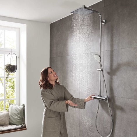 hansgrohe Crometta E Showerpipe 240 1jet EcoSmart mit Thermostat,