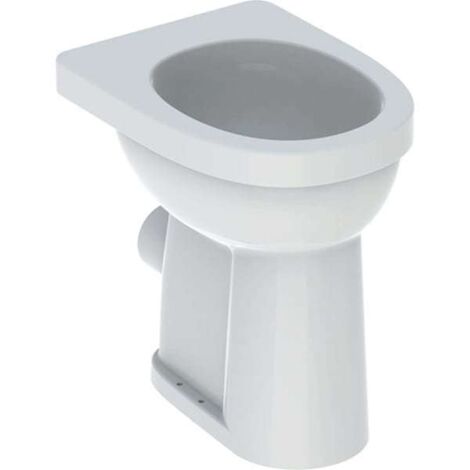Stand-Flachspül-WC Geberit Renova Comfort 355 x 490 x 470 mm, erhöht, Abgang waagerecht, weiß - 218520000