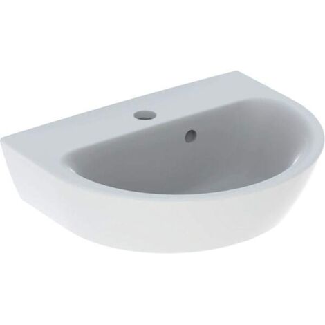 Geberit Renova Handwaschbecken, 1 Hahnloch, asymmetrischer
