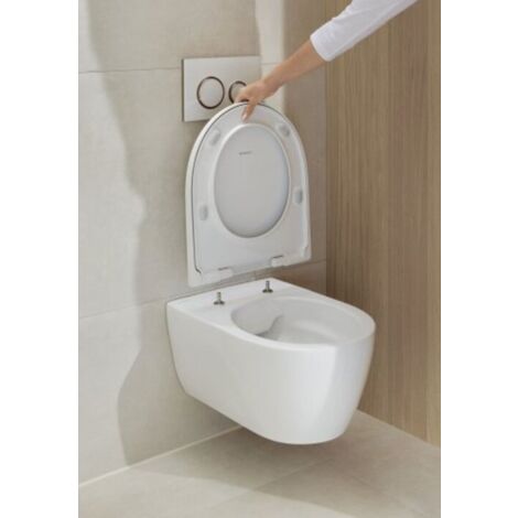 Geberit iCon Set Wand-WC mit WC-Sitz, spülrandlos, Tiefspüler,