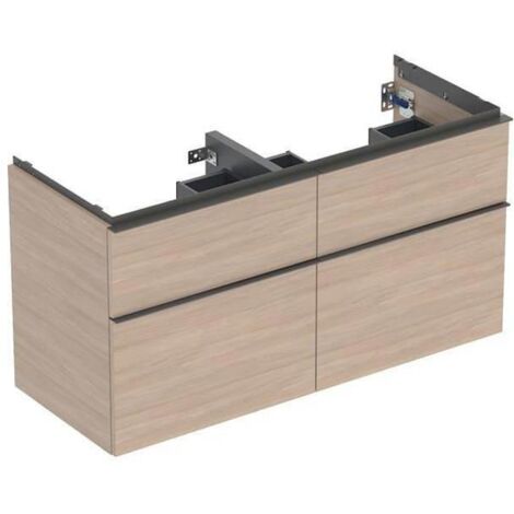 Geberit iCon Unterschrank für Doppelwaschtisch, 4 Schubladen,