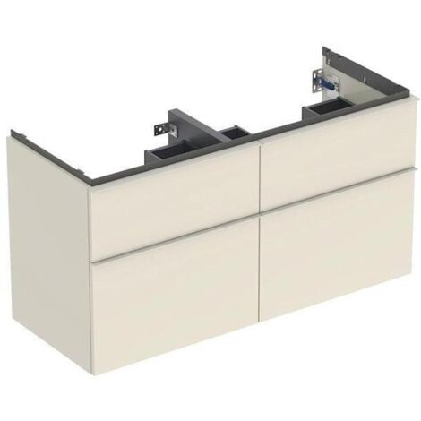 Geberit iCon Unterschrank für Doppelwaschtisch, 4 Schubladen,