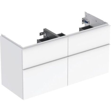 Geberit iCon Unterschrank für Doppelwaschtisch, 4 Schubladen,