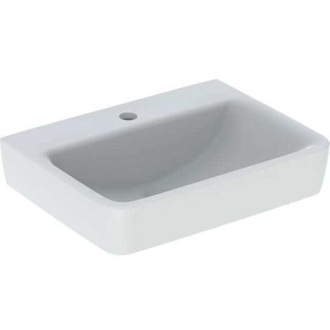 Geberit Renova Plan, Handwaschbecken, 50x38 cm, 1 Hahnloch, ohne