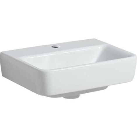 Geberit Renova Plan, Handwaschbecken, 45x34 cm, 1 Hahnloch, ohne