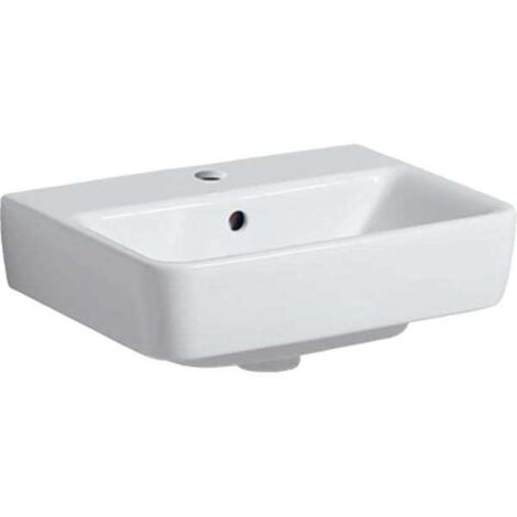 Geberit Renova Plan, Handwaschbecken, 45x34 cm, 1 Hahnloch, mit