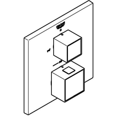 Grohe Grohtherm Cube Thermostat-Wannenbatterie für Rapido (1/5)