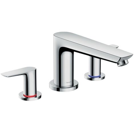 hansgrohe Talis E 3-Loch Wannenrandarmatur, Ausladung 196 mm 0,