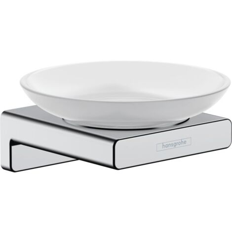 hansgrohe AddStoris Seifenhalter 41746000 Wandmontage, Glas, Metall, chrom