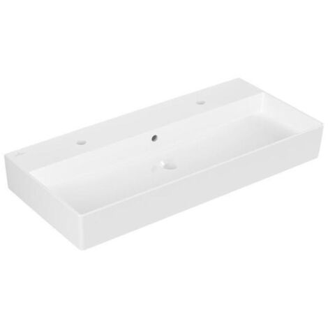 Villeroy & Boch Memento 2.0 Wandwaschbecken, 2 Hahnlöcher, mit (1/5)