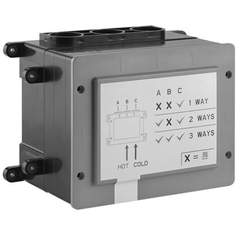 Gessi Unterputz-Körper 1/2 für Thermostat mit Tasten-Bedienung (1/4)