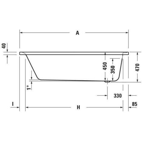 Duravit Soleil by Starck Badewanne, 1700x750x469mm, Einbau, (1/5)