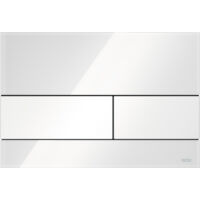 TECE WC-Betätigungsplatte TECEsquare Glas für Zweimengentechnik, Glas weiß, Tasten weiß 9240800