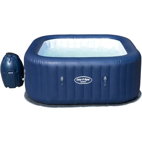 Lay-Z-Spa Hawaii Hot Tub, Airjet Square Inflatable Spa, 4-6 Person