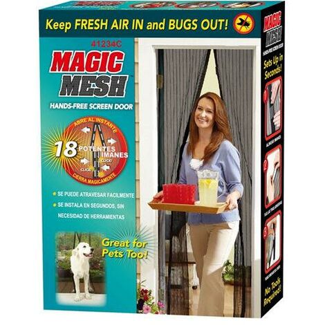 MAGIC MESH MAGNETIC CURTAIN HANDS FREE NET SCREEN FLY MOSQUITO INSECTS BUGS DOOR
