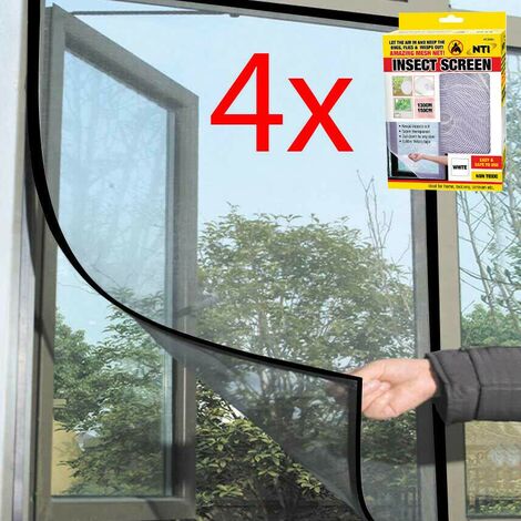 4 X LARGE WINDOW SCREEN MESH NET FLY INSECT BUG MOSQUITO MOTH DOOR NETTING NEW