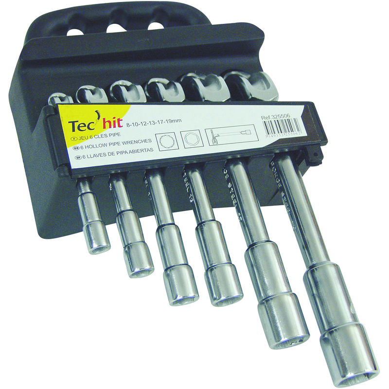 Jeu de clés tubulaires métriques en acier à Double extrémité, 6 pièces/10  pièces, 8-19mm