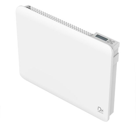 Radiateur à inertie céramique 1000W 744110 – Film chauffant pour 10m² – Thermostat électronique avec écran LCD – Installation murale – Drexon (1/2)