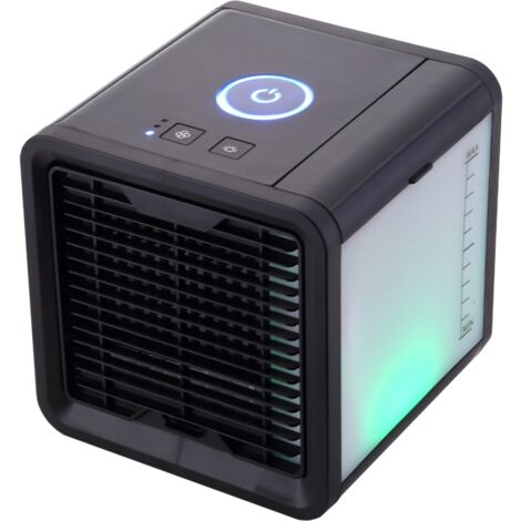 Rafraîchisseur d'air portable 12/230V – Débit d'air 79,2 m³/h – Surface d'action 20 m² – Capacité réservoir 750 ml – 3 vitesses – Domair