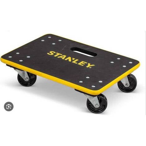 Stanley – Plateau roulant en contreplaqué 45 x 30 cm – Charge maximale 200 kg – 4 roulettes multidirectionnelles en nylon – Protection antichoc